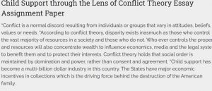 Child Support through the Lens of Conflict Theory Essay